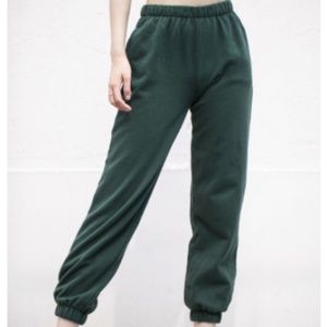 Brandy Melville Rosa Dark Green Sweatpants